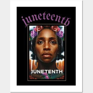 juneteenth African American woman Posters and Art